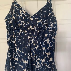 JCrew Camisole MED navy/white floral print